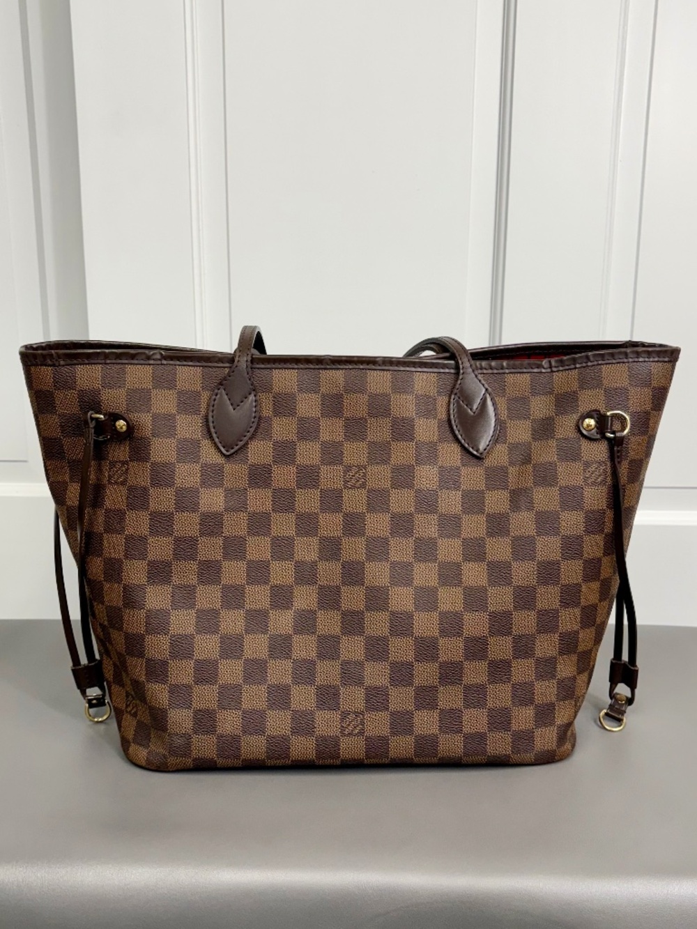 Louis Vuitton Damier Ebene Canvas Neverfull MM Tote Bag